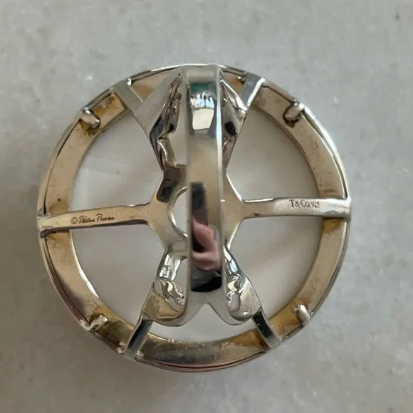 Tiffany White Chalcedony Zellige Ring — Size 5 - Picture 3 of 9